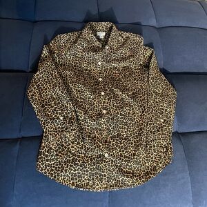 J. Crew Leopard Print Button-Down Shirt